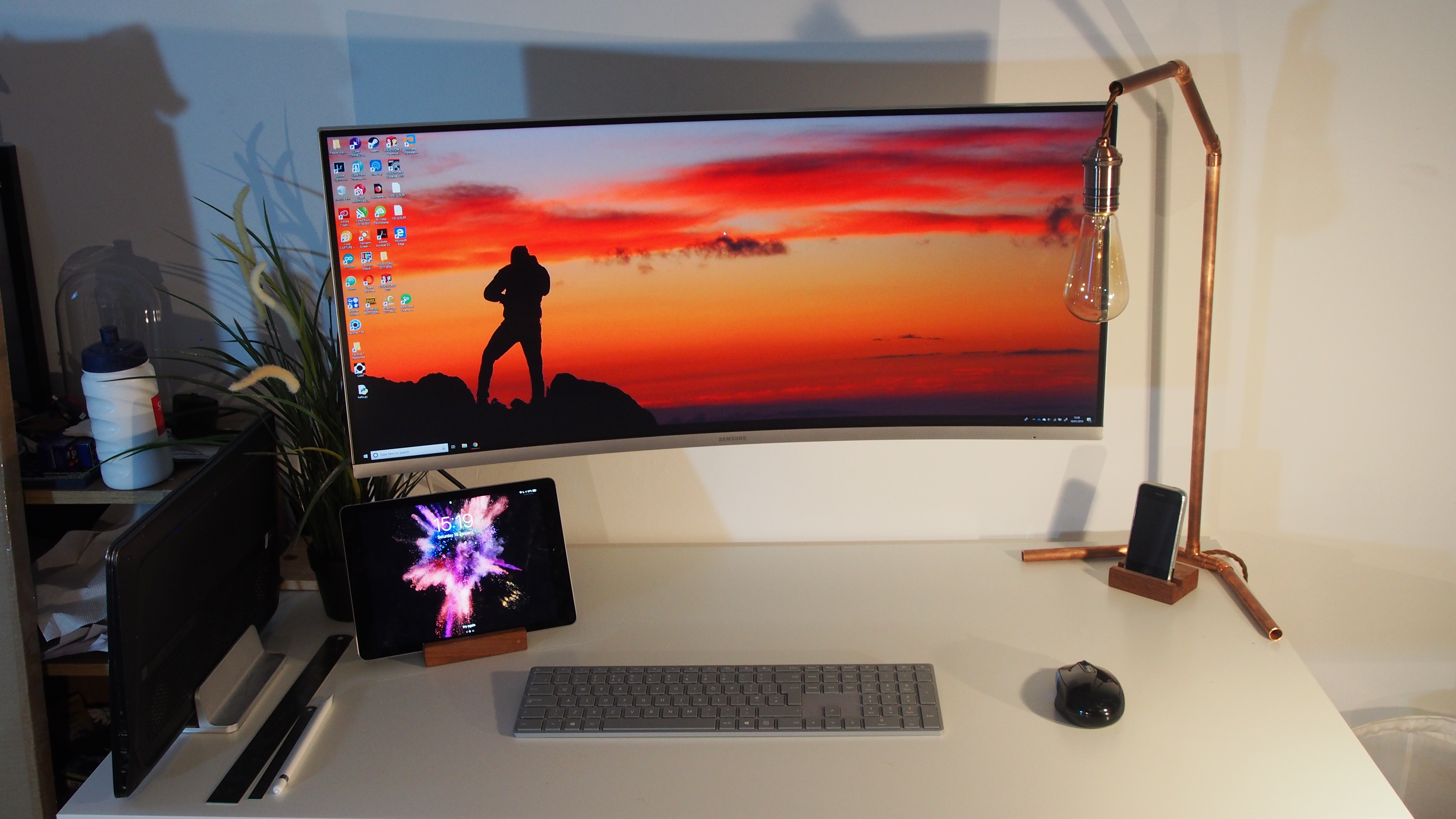 Roupell L1 — the lamp in use on a desk