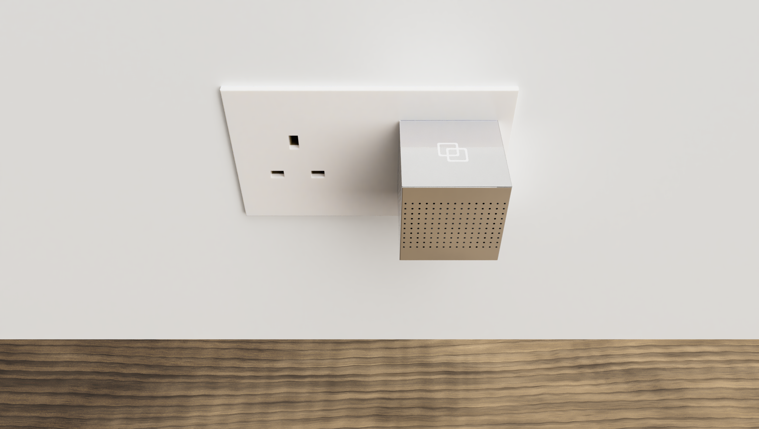 S3 — a machined aluminium modular home speaker, front view